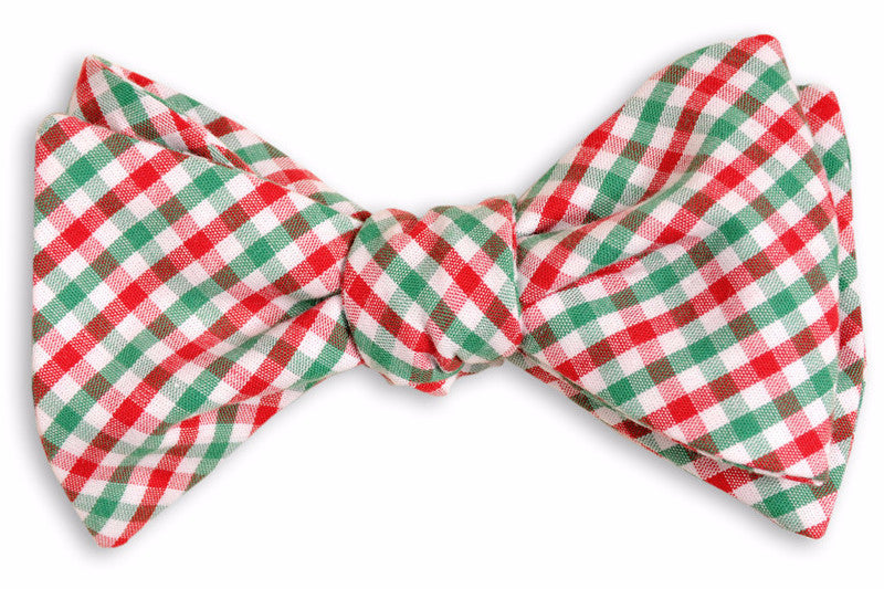 Christmas Tattersall Bow Tie High Cotton Ties