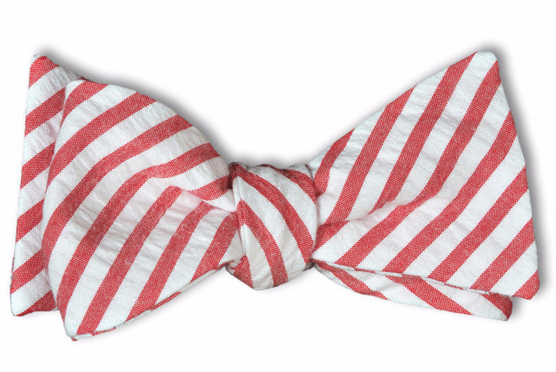 Nantucket Seersucker Stripe Bow Tie High Cotton Ties