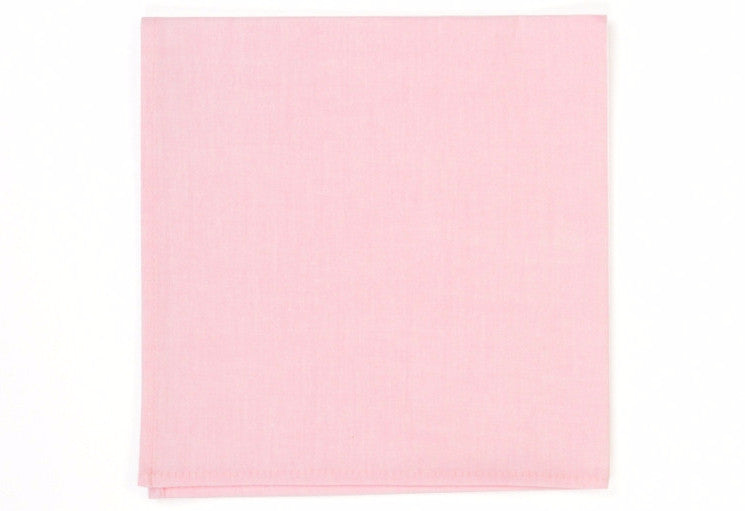 Pink Chambray Pocket Square High Cotton Ties