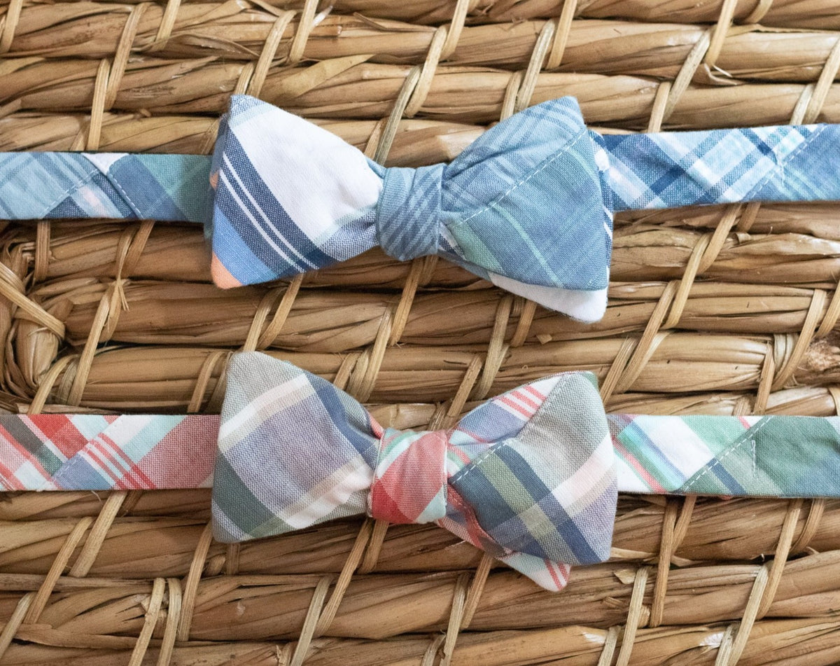 Siesta Key Plaid Bow Tie