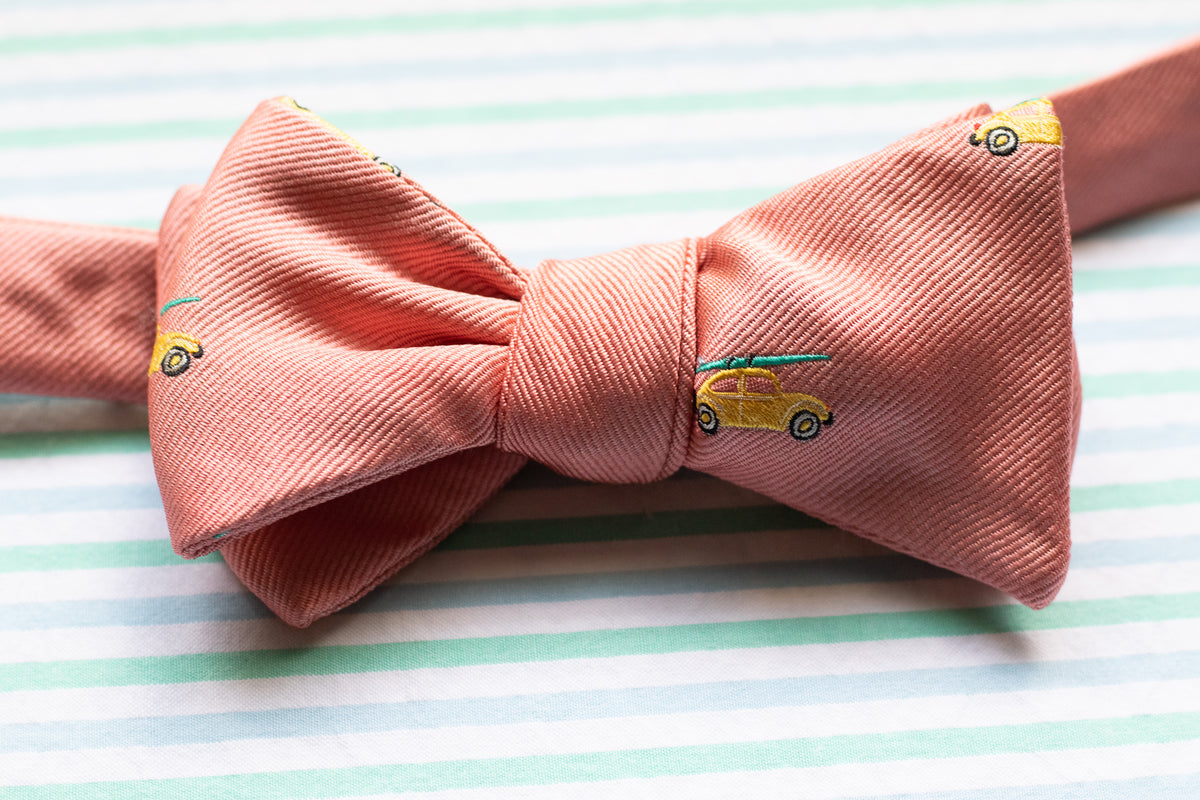 Beachbound Coral Bow Tie