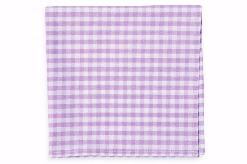 Lavender Check Pocket Square