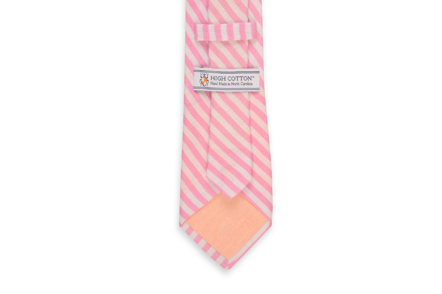 Rose Linen Stripe Necktie