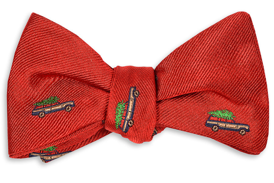 Christmas Woody Bow Tie - Red