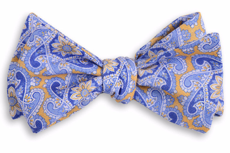 Yellow Derby Paisley Bow Tie High Cotton Ties