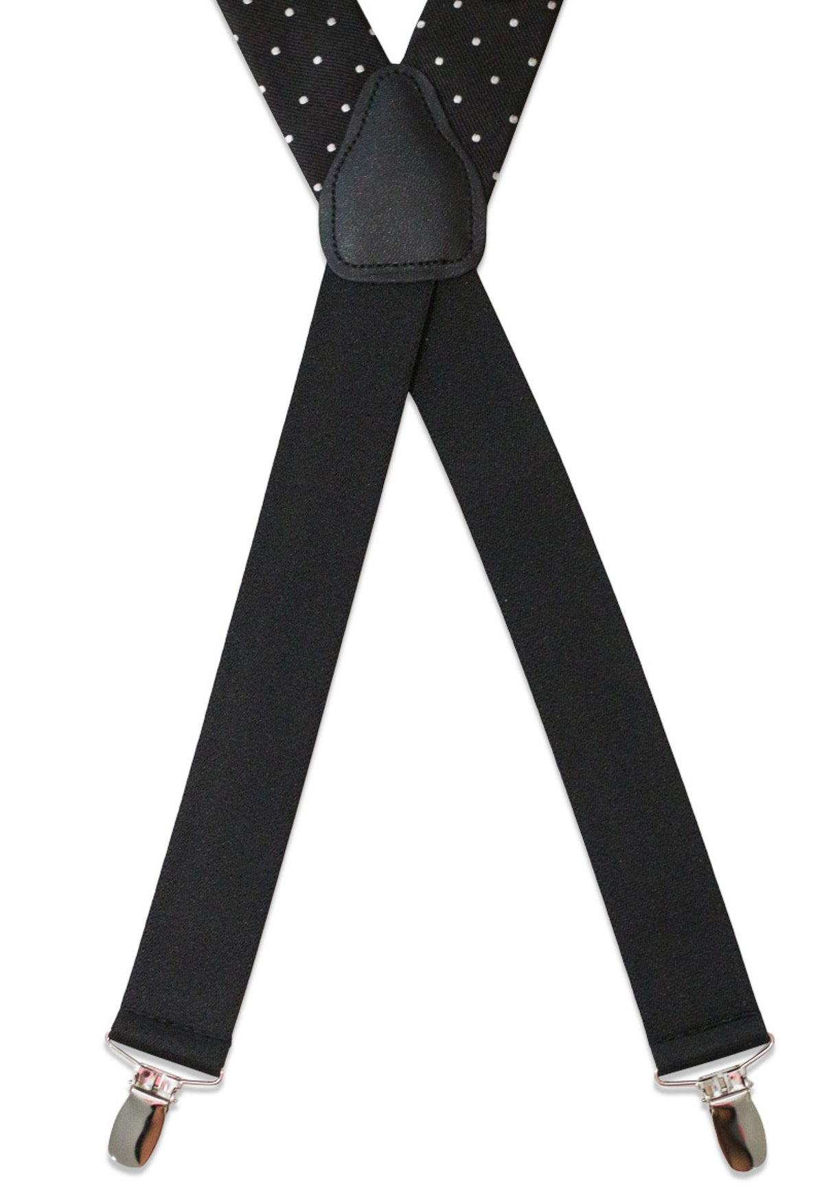 Black Dot Silk Suspenders