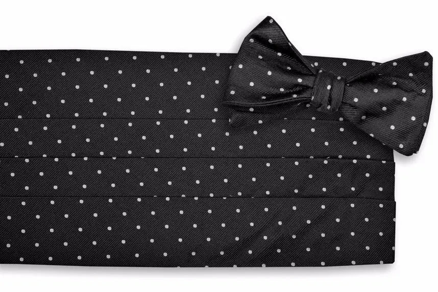 Black Dot Cummerbund Set