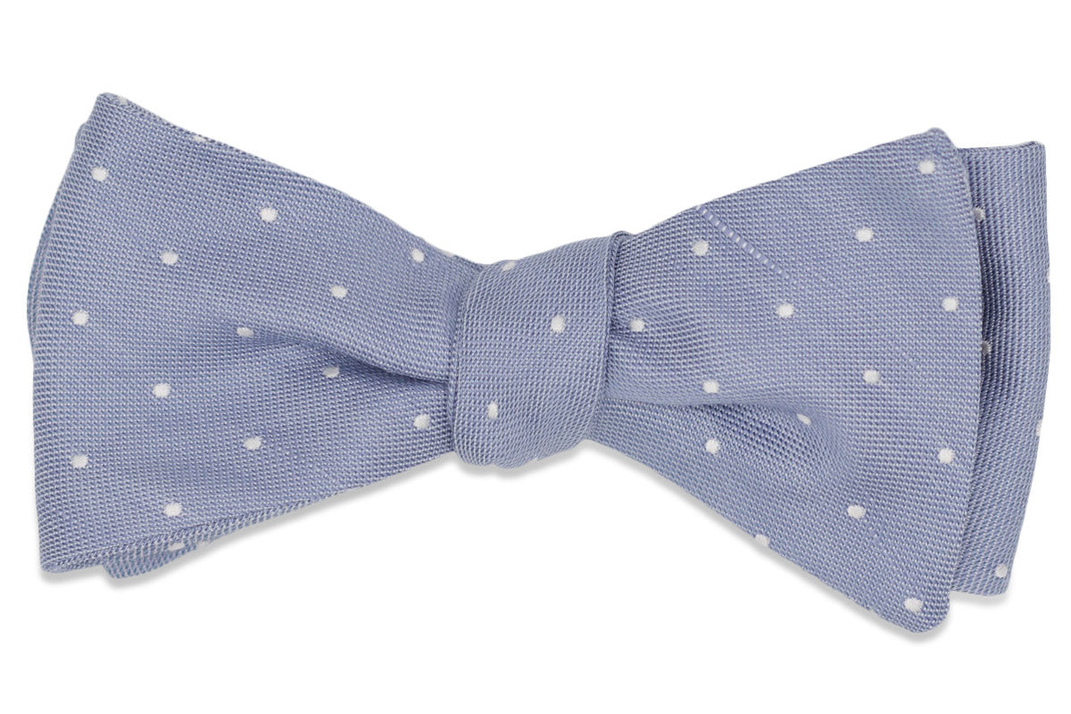 Dusty Blue Dot Bow Tie
