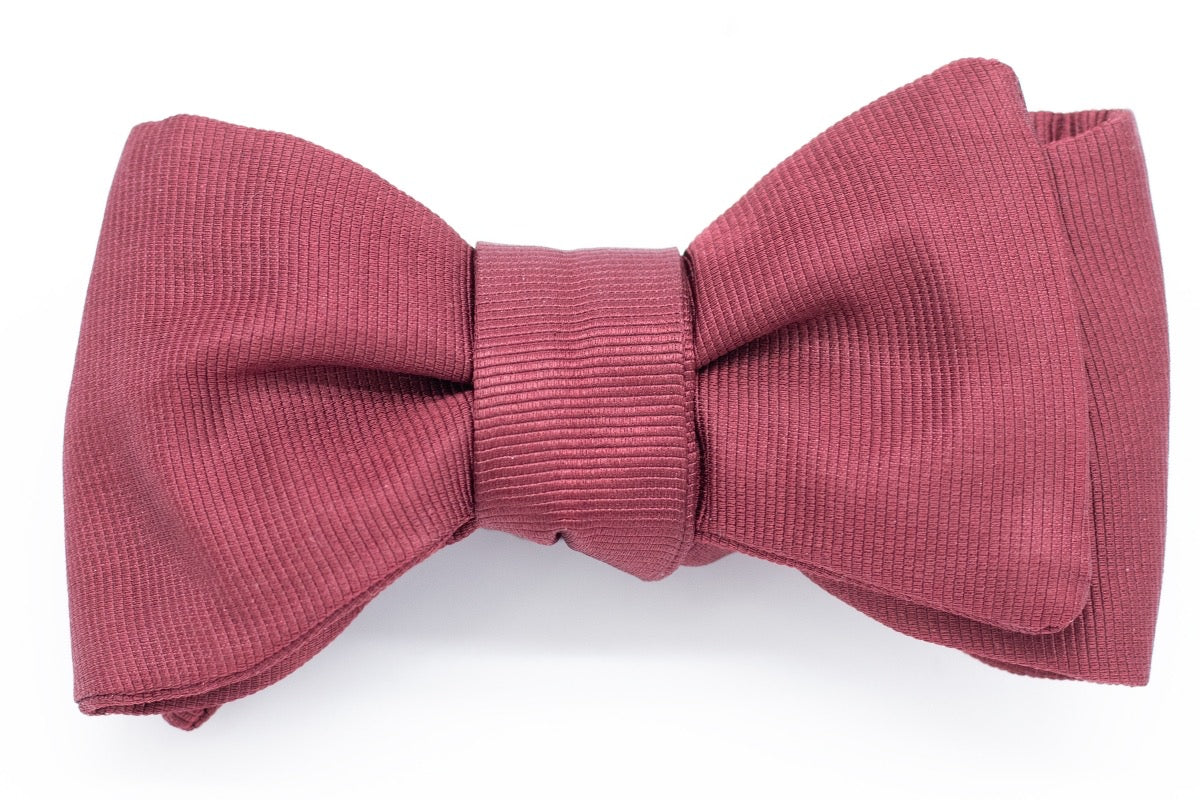 Burgundy Faille Bow Tie High Cotton