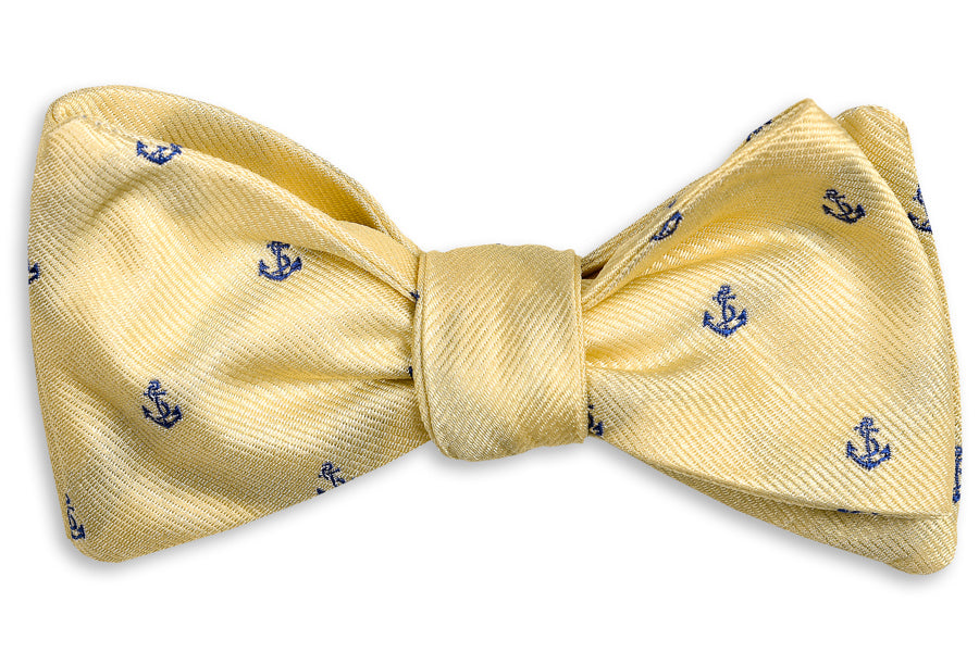 Cape Fear Anchor Bow Tie - Gold