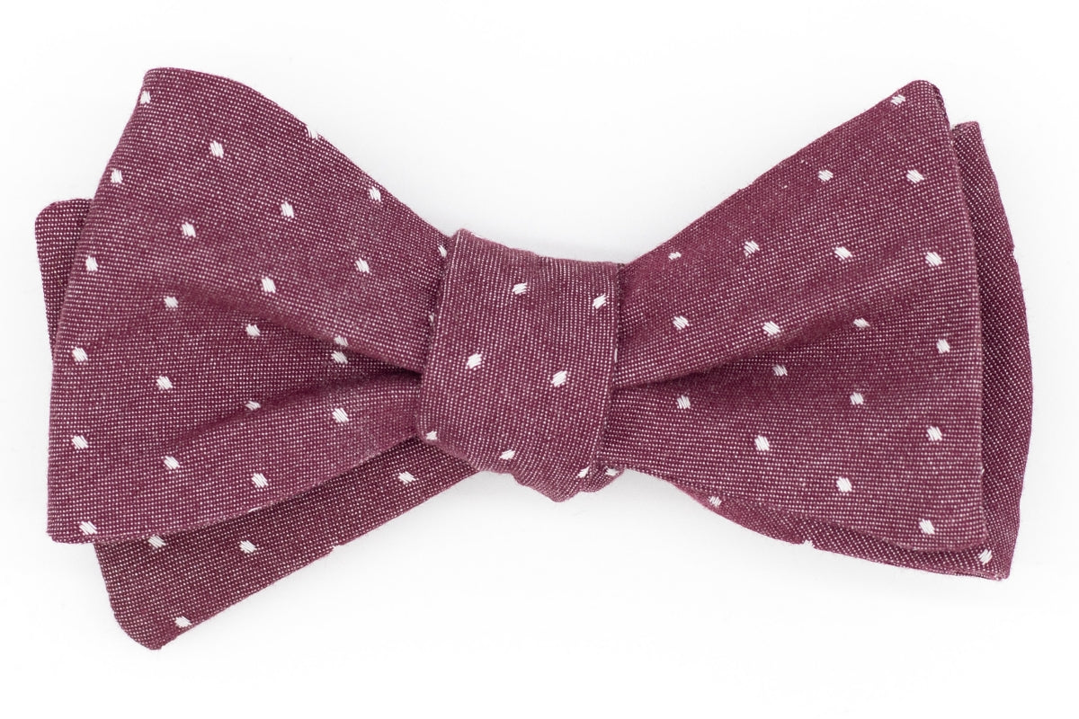 Brave Burgundy Bow Tie