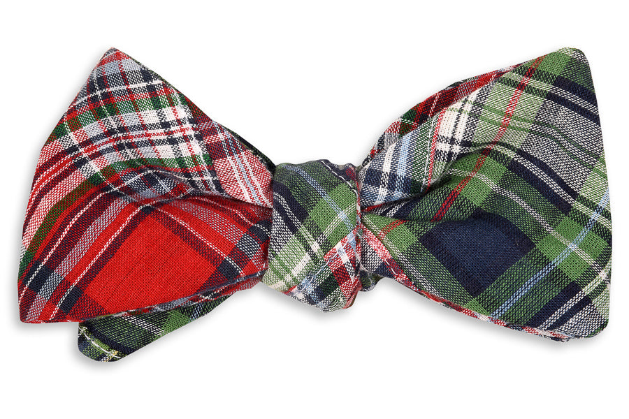 Christmas Patchwork Bow Tie High Cotton