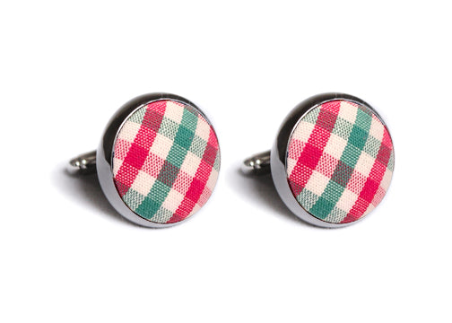 Christmas Tattersall Cufflinks