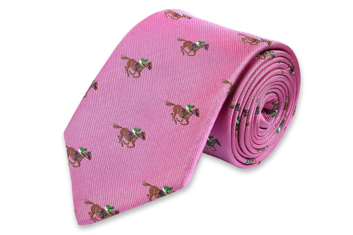 Cocky Jockey Necktie - Pink