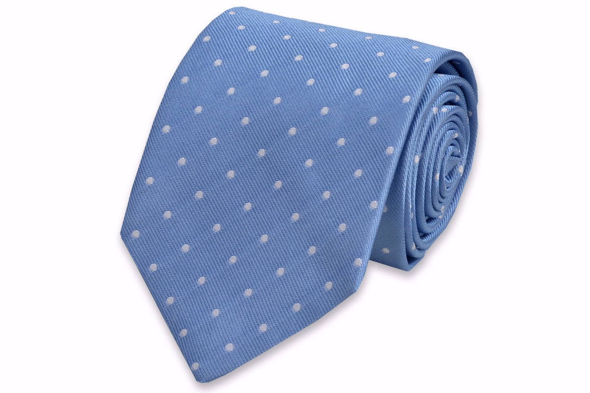 Cornflower Dot Necktie