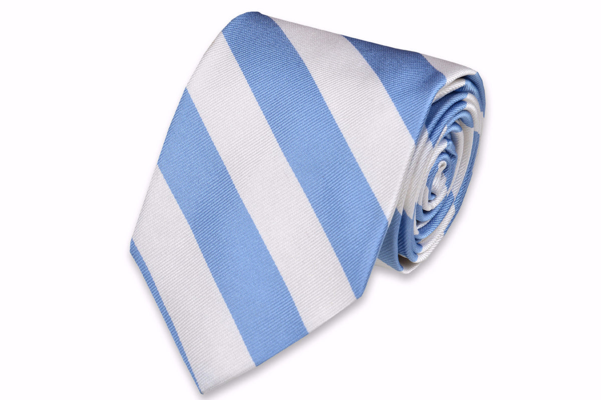 Cornflower and White Stripe Necktie