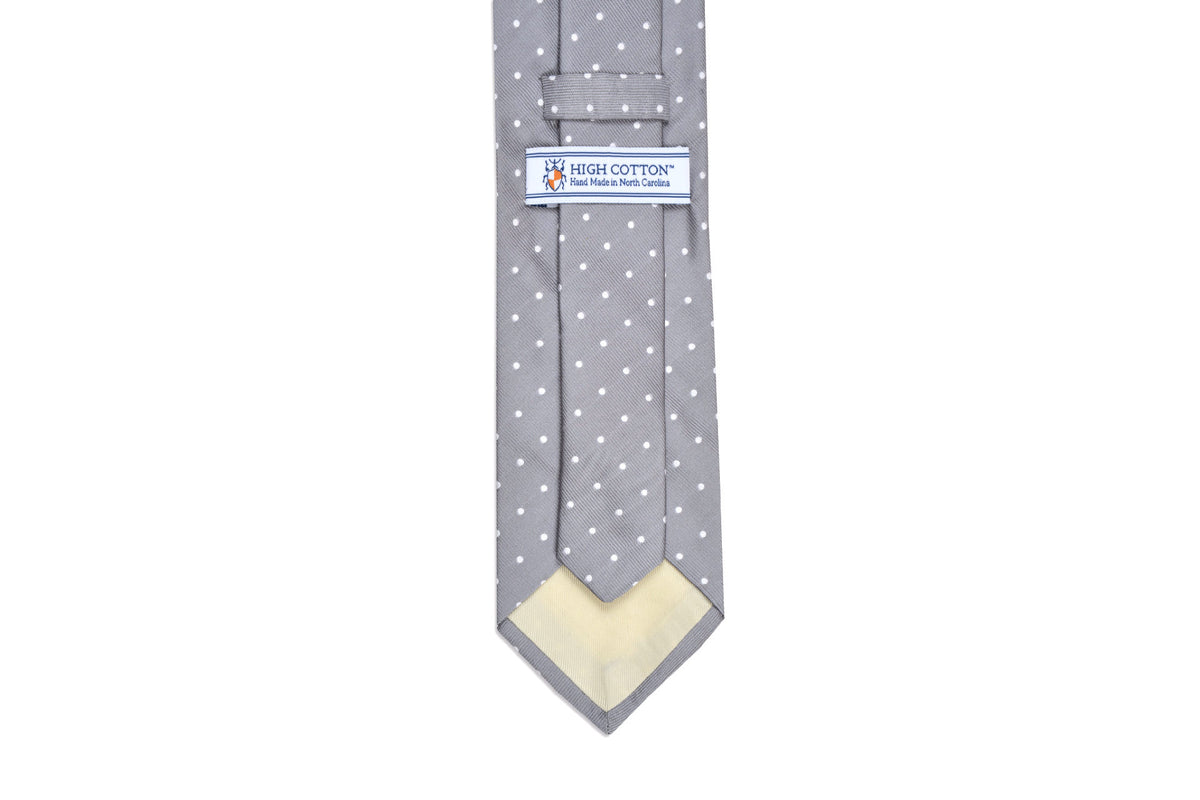 Dusty Gray Dot Necktie