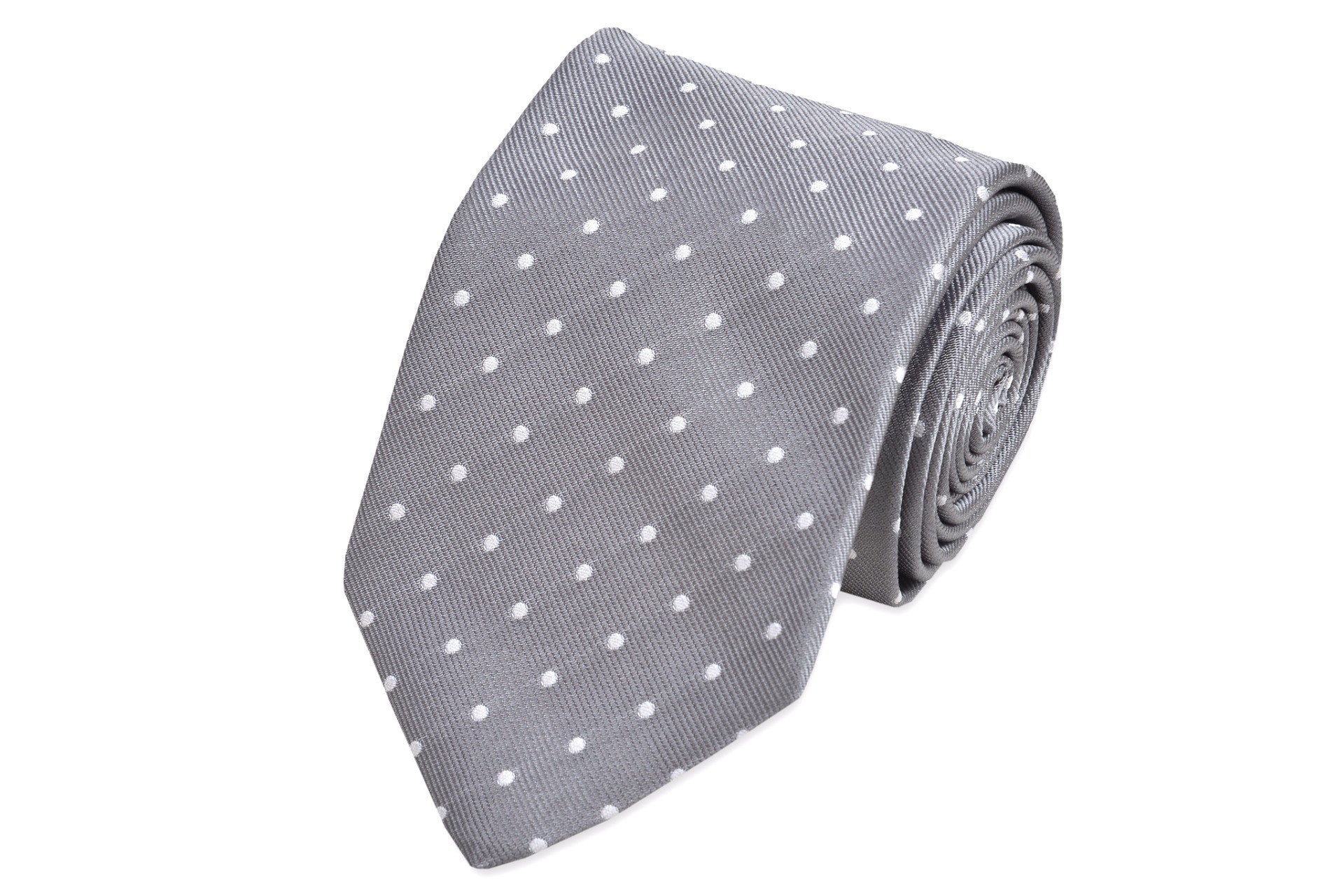 Dusty Gray Dot Necktie