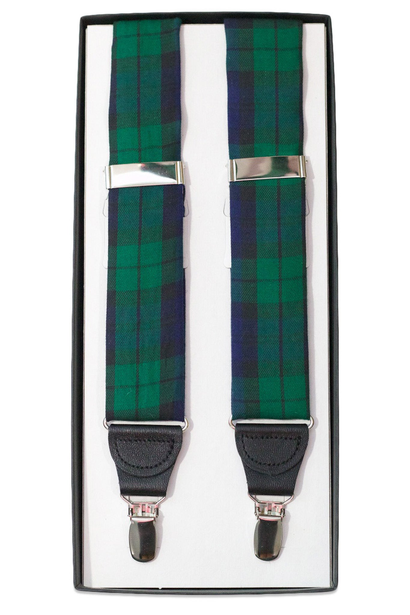 Black Watch Tartan Suspenders High Cotton
