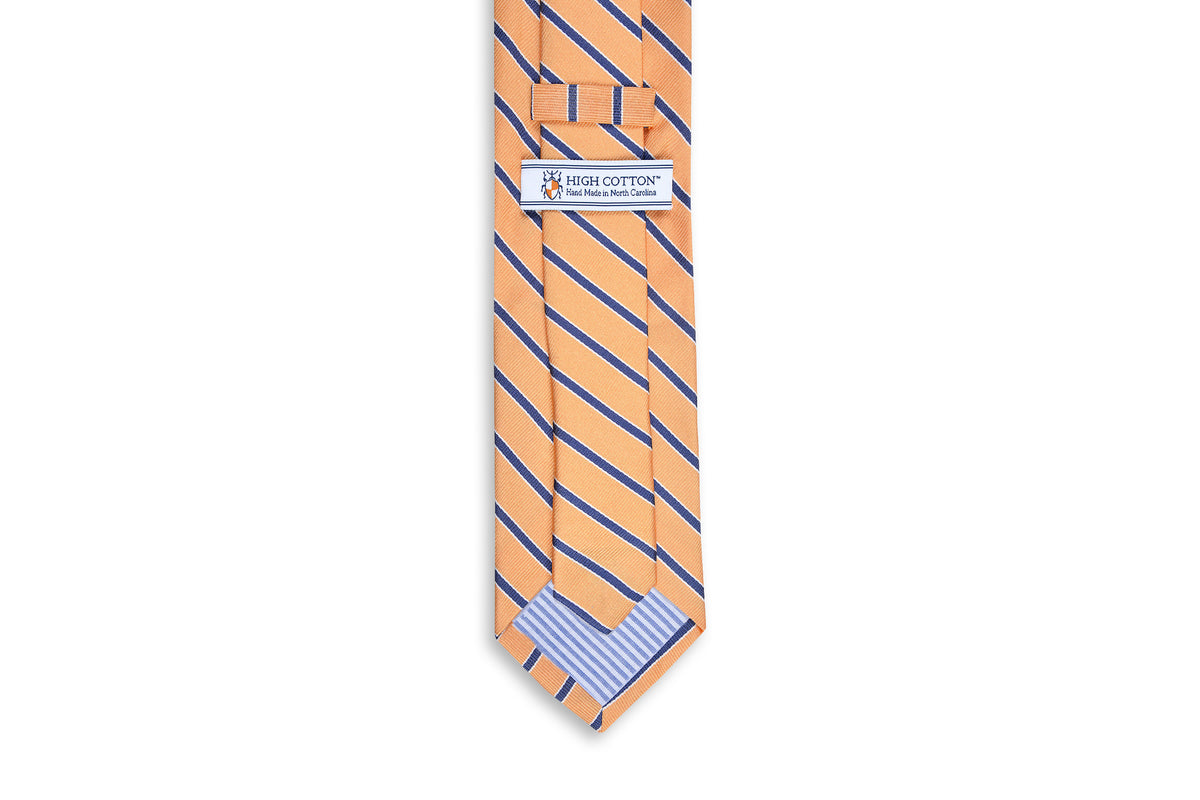 Springtime Stripe Necktie - Orange Peel