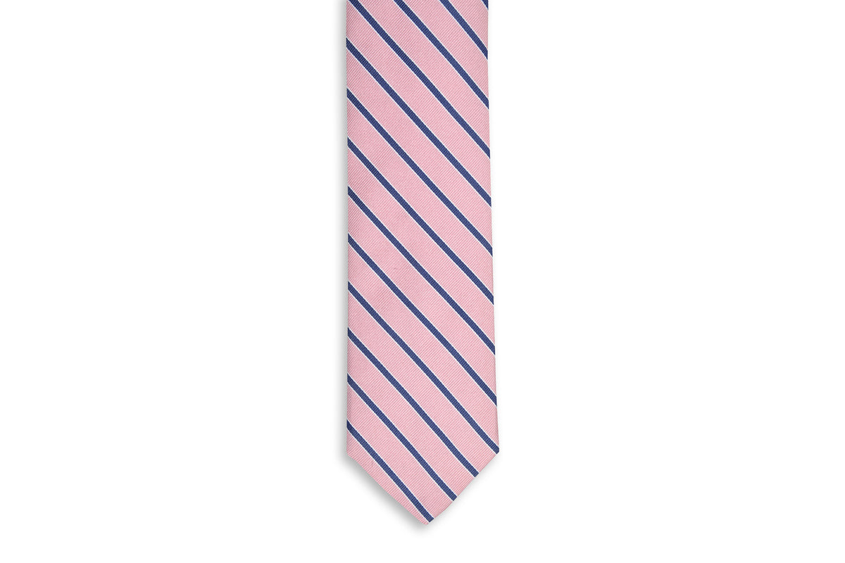 Julep Stripe Necktie - Rose