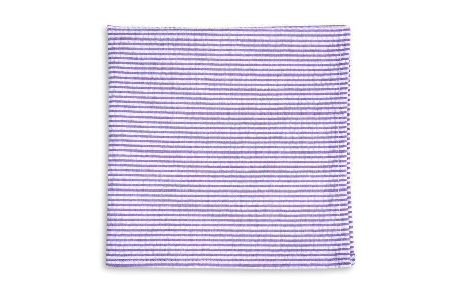 Southern Seersucker Stripe Pocket Square - Lavender