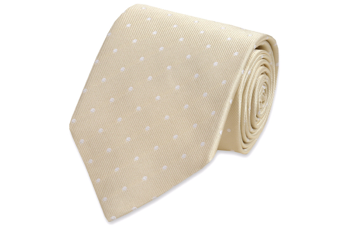 Light Champagne Dot Necktie