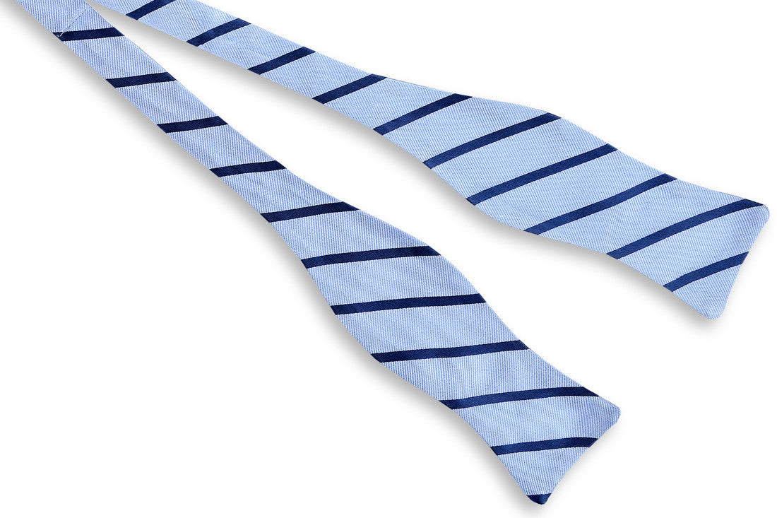 Seaside Stripe Baby Blue Bow Tie