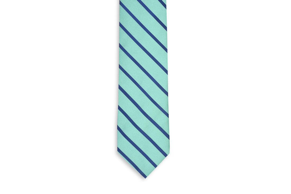 Seaside Stripe Necktie - Sea glass