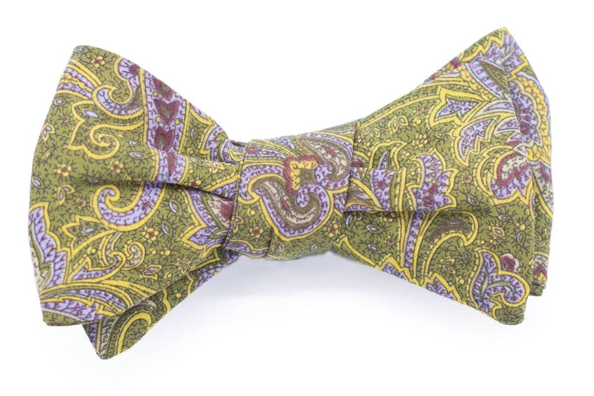 Mardi Gras Paisley Bow Tie High Cotton