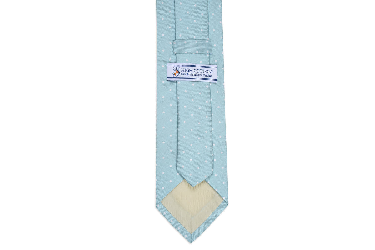 Misty Seafoam Dot Necktie
