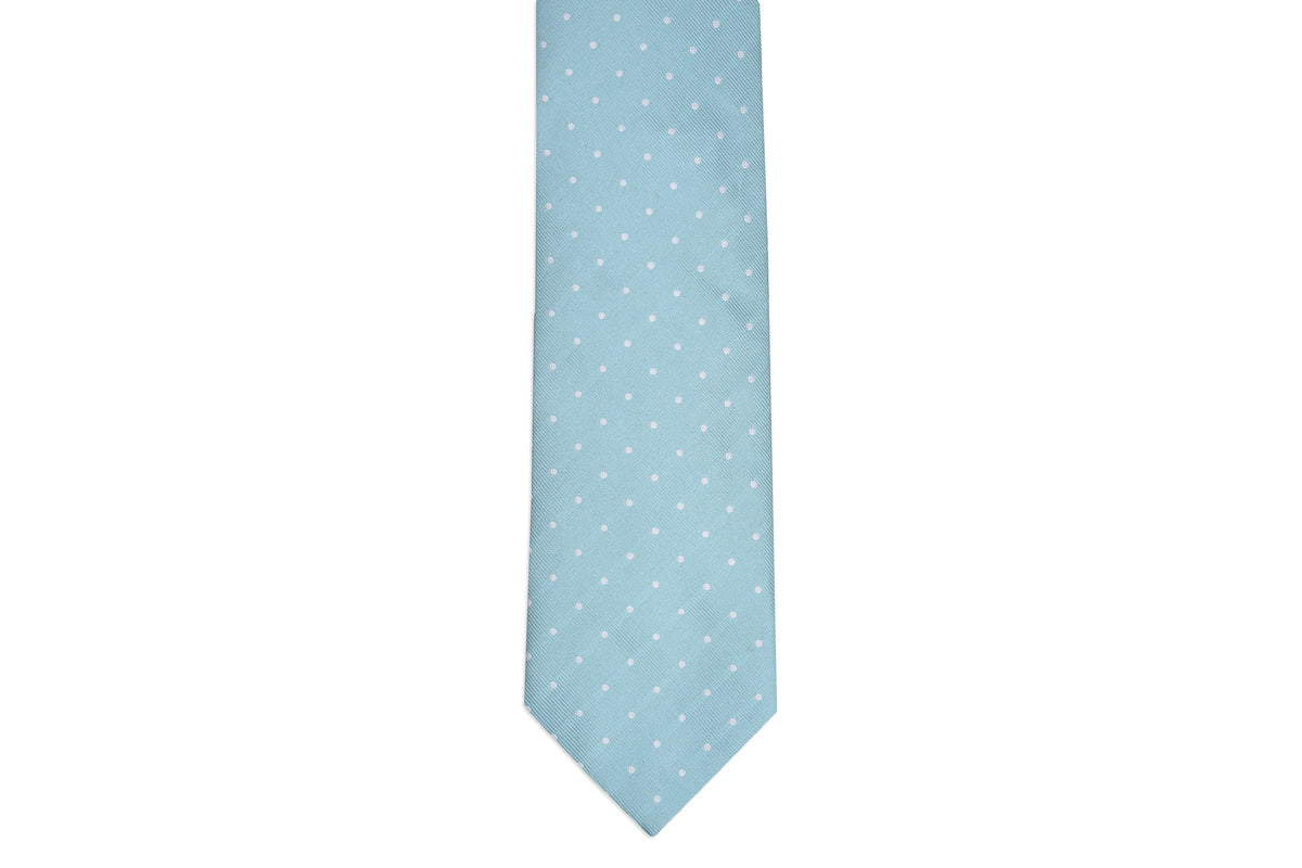 Misty Seafoam Dot Necktie