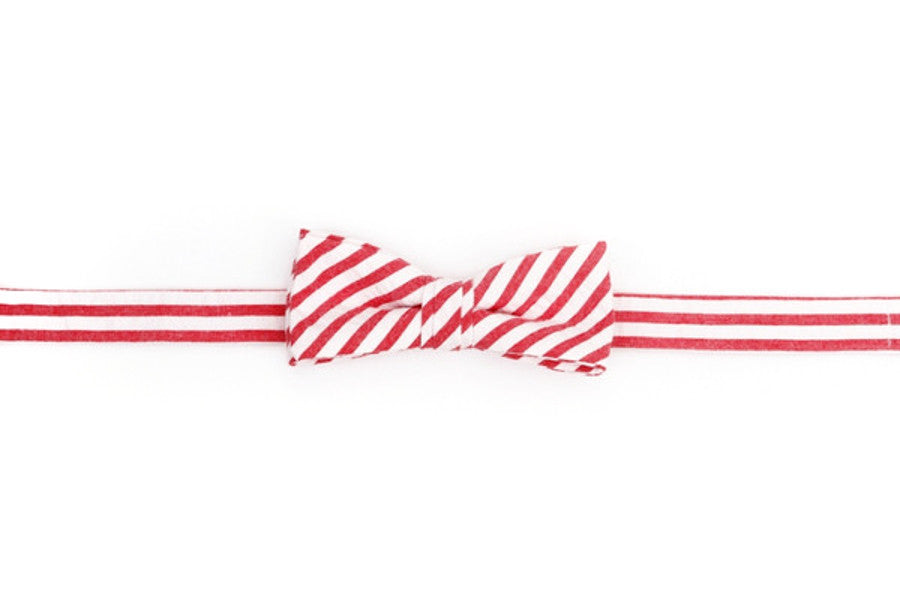 Nantucket Seersucker Stripe Boy&#39;s Bow