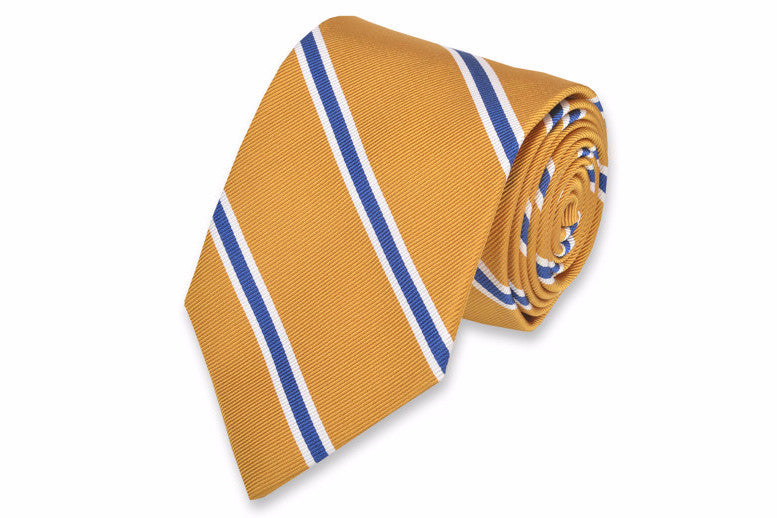 Noble Stripe Necktie - Gold High Cotton Ties
