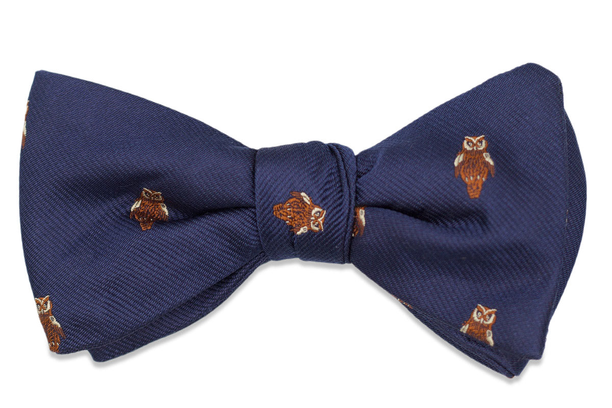 You're a Hoot - Owl Bow Tie - Navy High Cotton