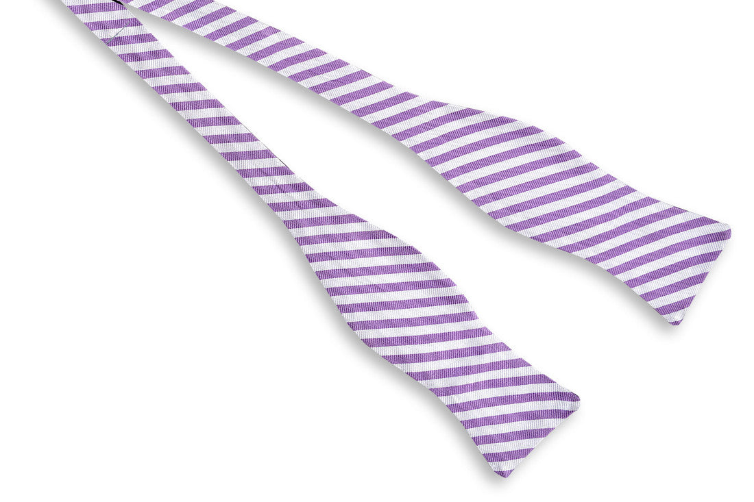 Oyster Roast Stripe Bow Tie - Haze