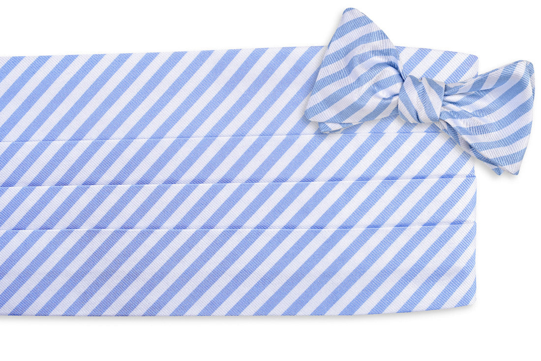 Oyster Roast Stripe Cummerbund Set - Carolina High Cotton Ties