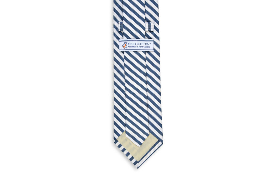 Oyster Roast Stripe Necktie - Midnight