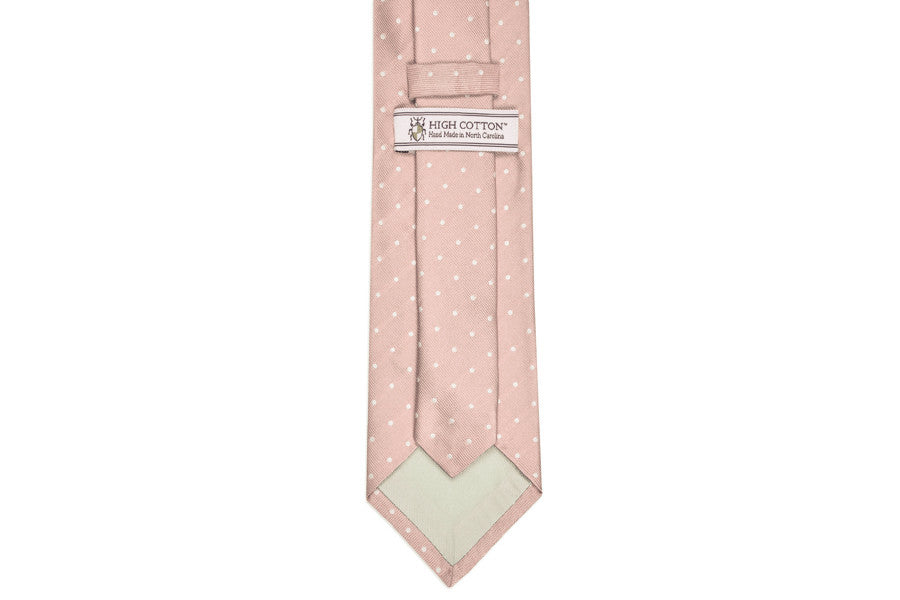 Blush Pink Dot Necktie