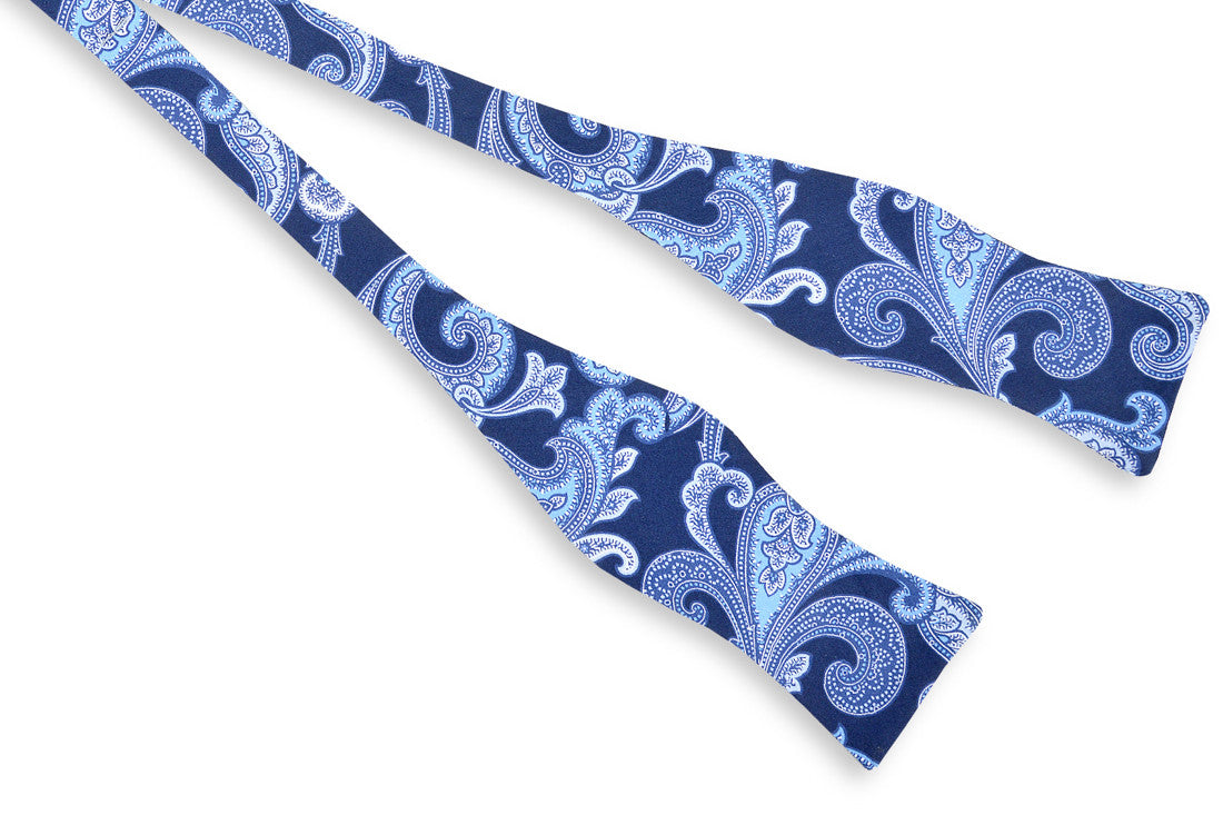 Sazerac Paisley Bow Tie - Blue