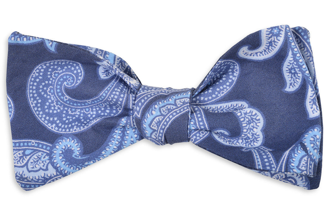 Sazerac Paisley Bow Tie - Blue