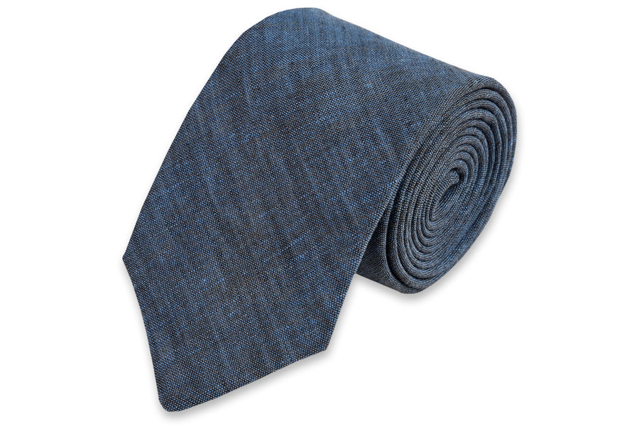 Sea Island Linen Necktie - Indigo