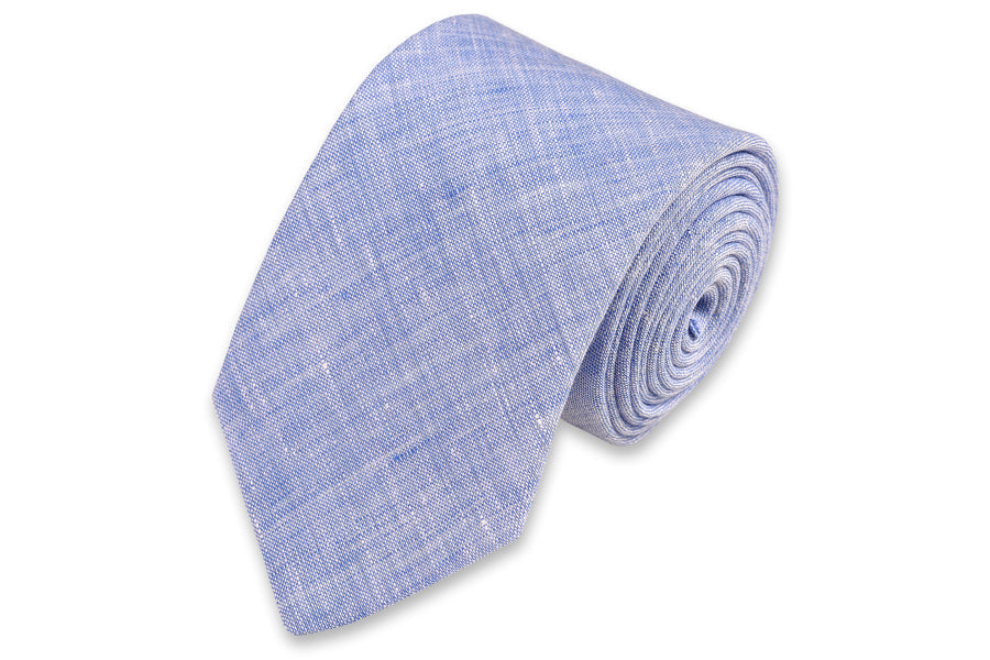 Sea Island Linen Necktie - Marine High Cotton Ties
