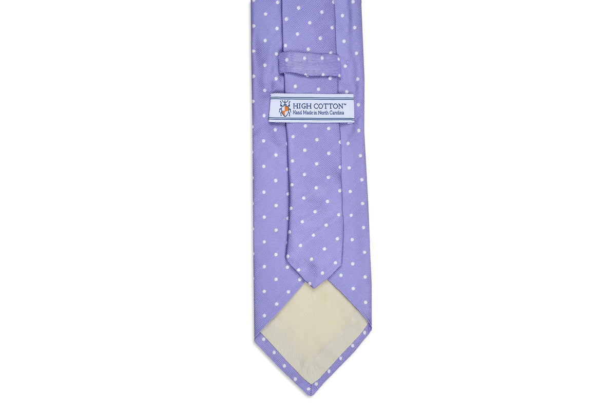 Soft Lavender Dot Necktie