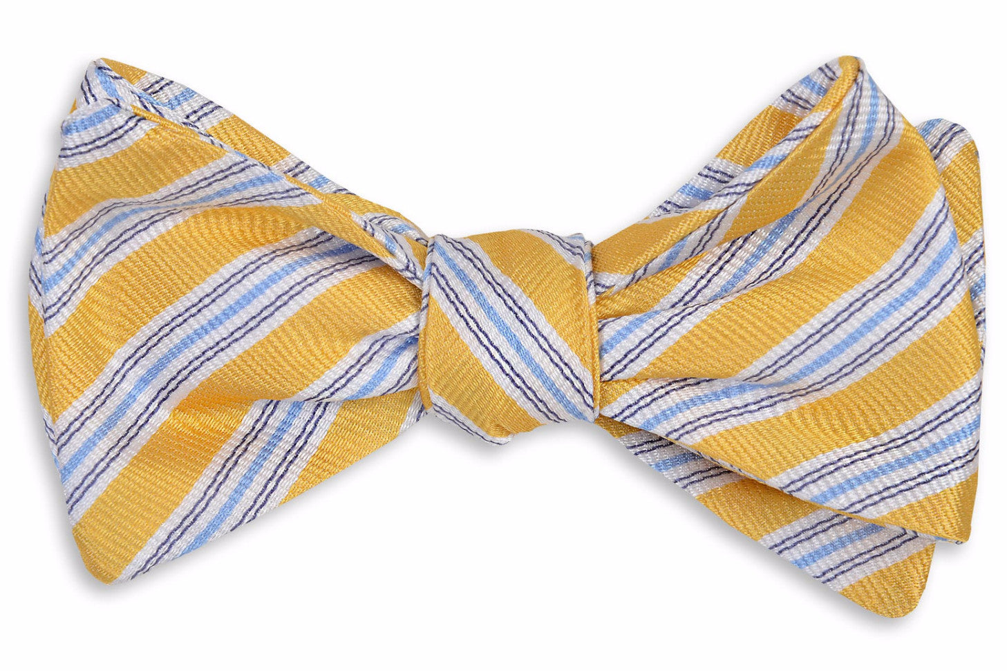 Spinnaker Stripe Bow Tie - Yellow High Cotton