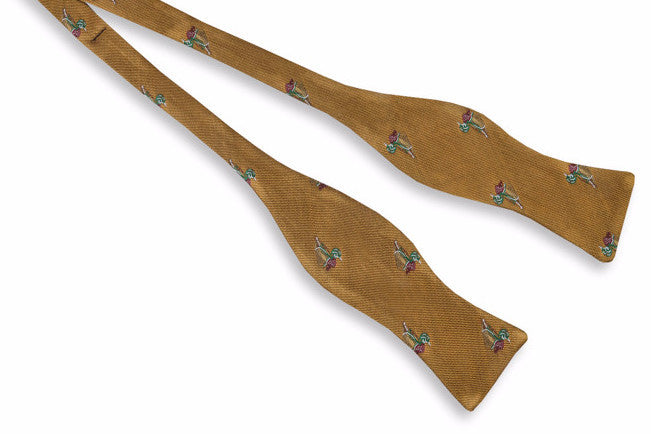 Wood Duck Bow Tie - Gold