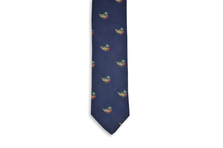 Wood Duck Necktie - Navy