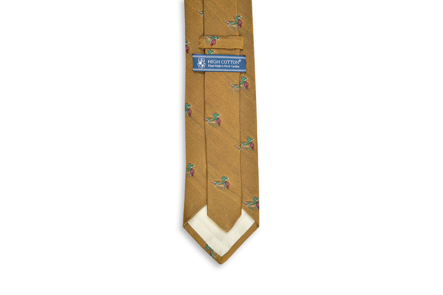 Wood Duck Necktie - Gold