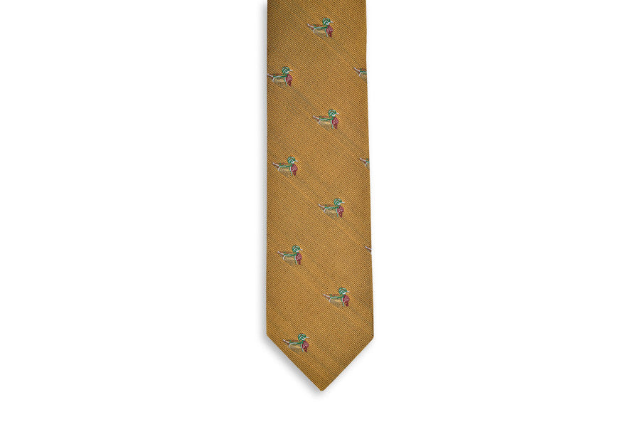 Wood Duck Necktie - Gold