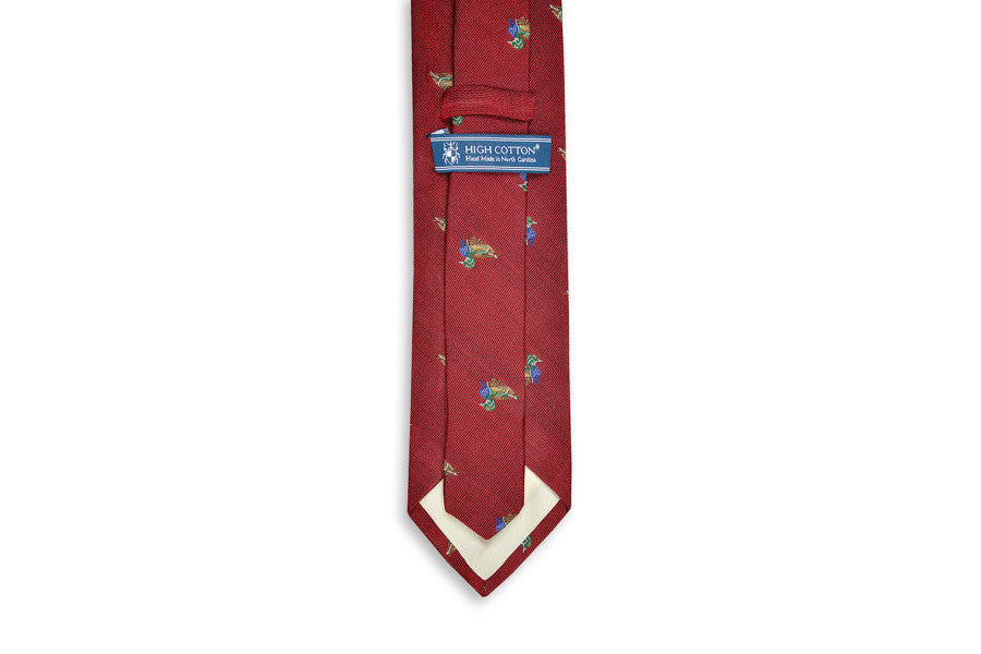 Wood Duck Necktie - Red